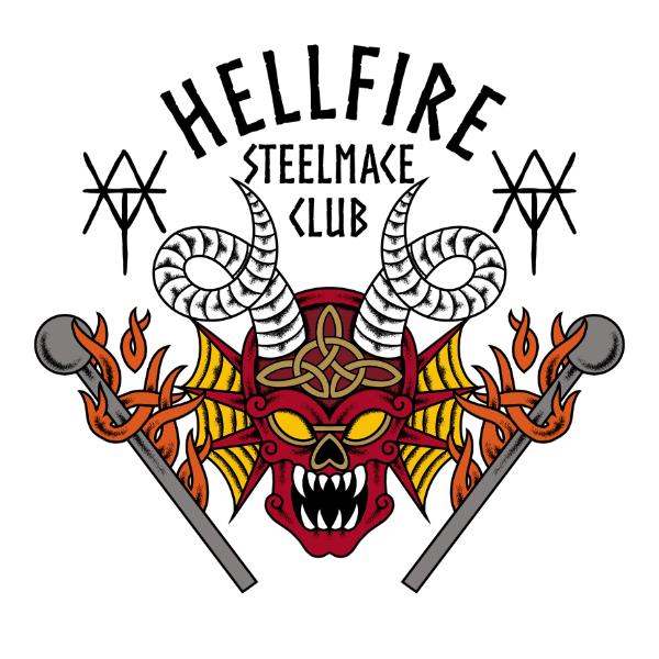 HELLFIRE STEELMACE CLUB BASEBALL T-SHIRT